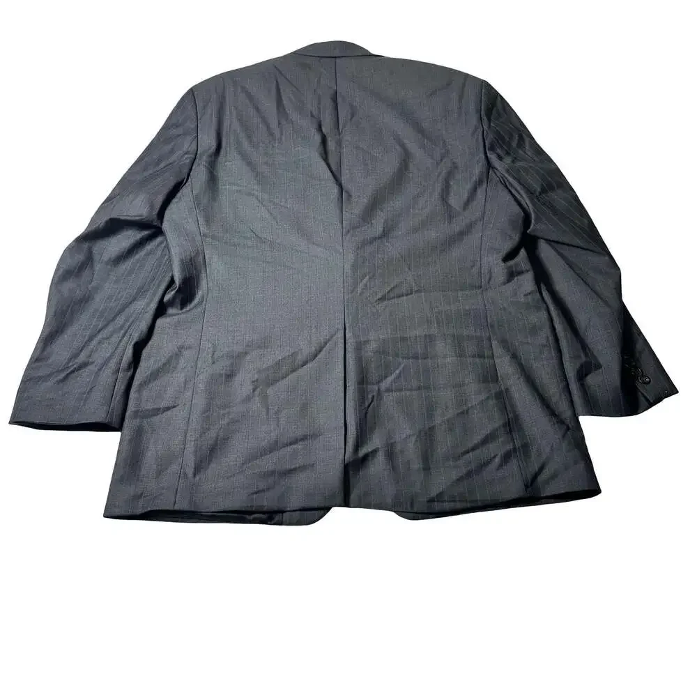 Lauren Ralph Lauren Men 48R Gray Pinstripe Pure New Wool Blazer Sport Woolmark